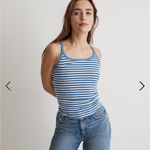 NWT Madewell brightside 90s tank in stripe - Picture 4 of 5
